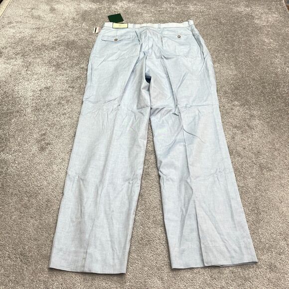Club Room Vintage 80's Dress Pants Mens 36x34 Light Blue Cotton Trousers NWD - Picture 2 of 16